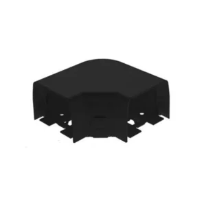 Novaplus Haakse platte bocht ZWART 110x75 mm (1st)
