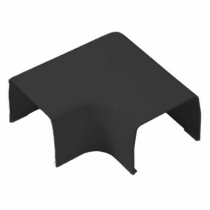 Novaplus Haakse platte bocht ZWART 90x65 mm (1st)