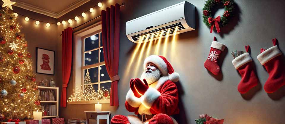 kerstman met airco