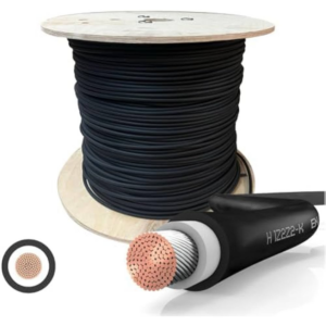Solar kabel H1Z2Z2-K 6 mm² zwart op rol van 500 meter met koperen geleider
