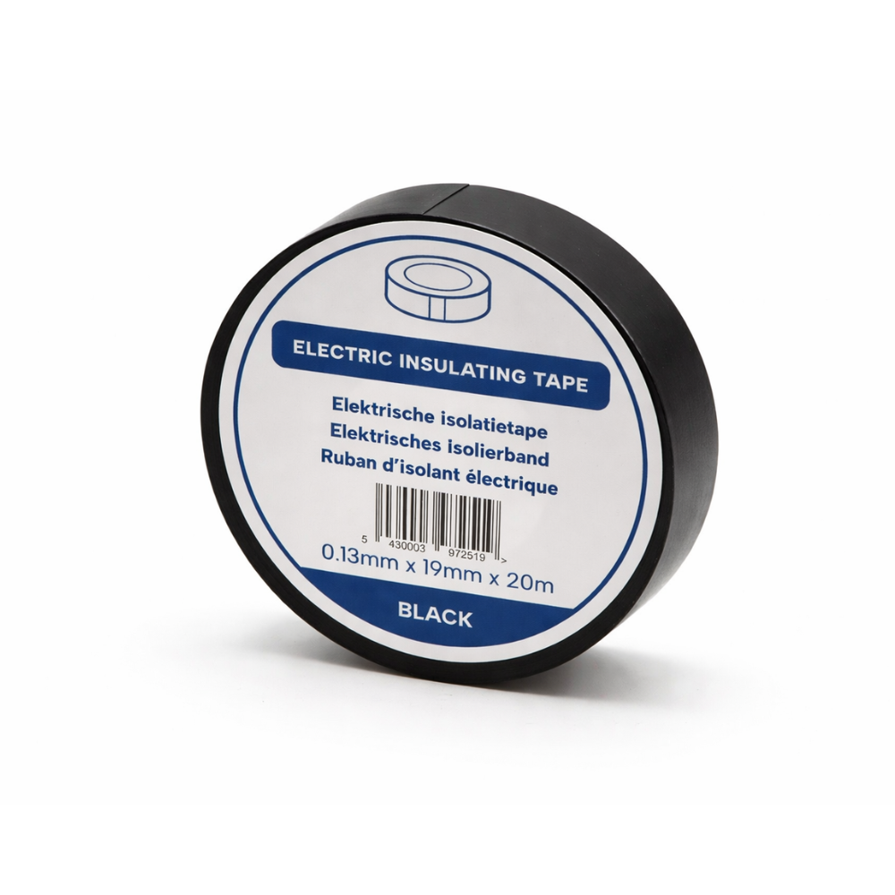 PVC isolatietape 19mm x 20m zwart voor het isoleren en afwerken van airco koelleidingen