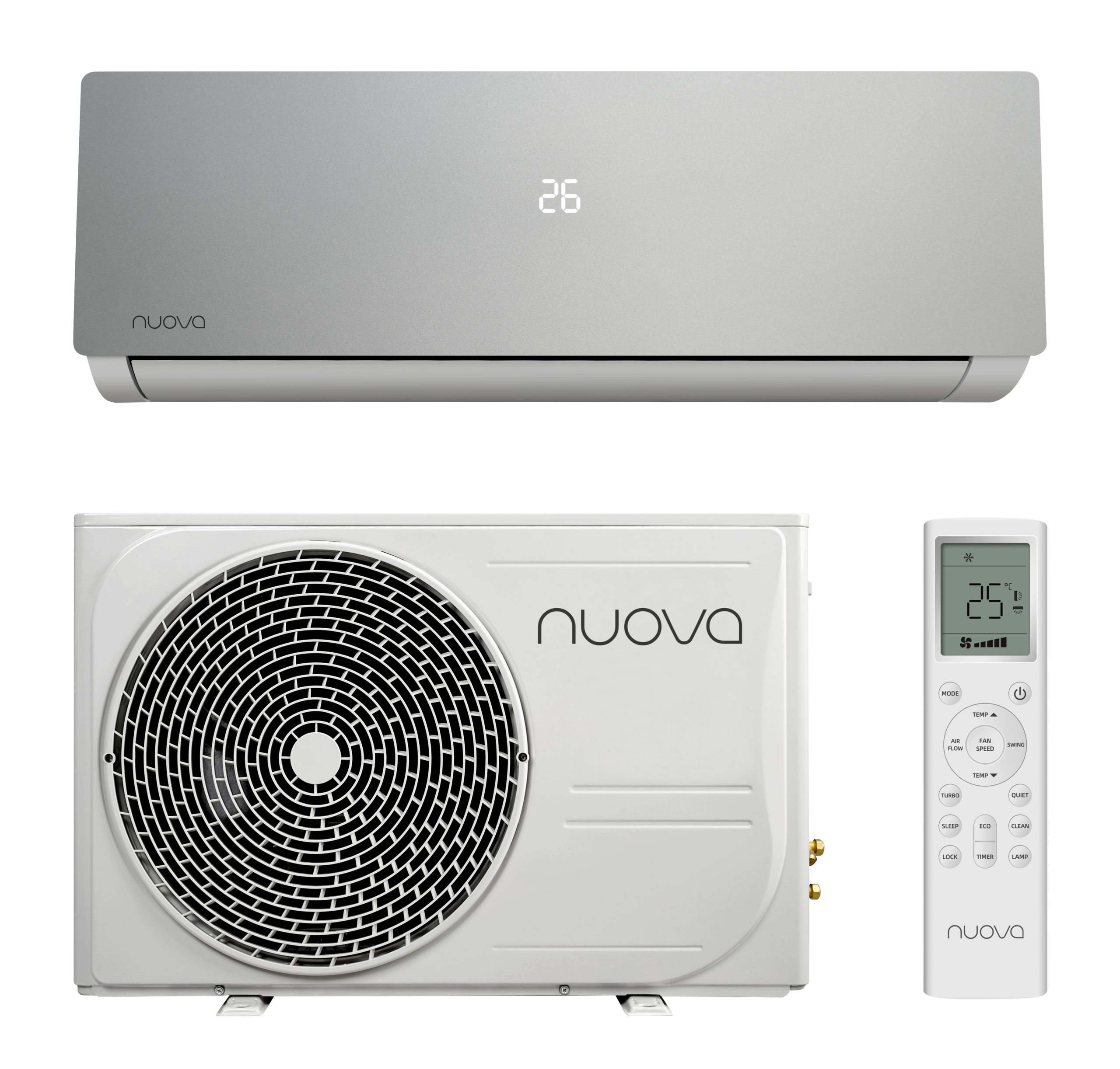 Nuova Infinity AI Smart airco set silver met binnenunit en buitenunit single split