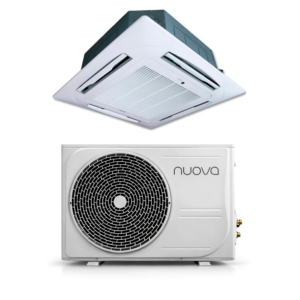 Nuova cassette airco set met binnenunit en buitenunit inclusief afdekplaat